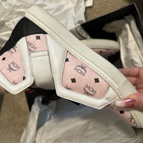 ❌SOLD MCM High-Top Sneakers in Monogram Pink with White size 39 (Men’s) - Picture 6 of 11